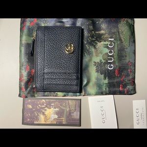 Gucci Black GG Marmont Card Holder